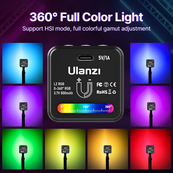 Luz Led Ulanzi L2 RGB COB Kit + Accesorios - Imagen 11